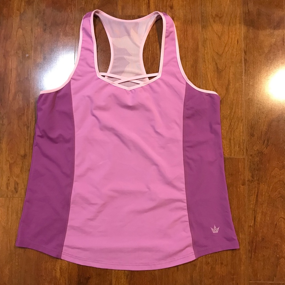 Crowned Athletics Princess Rapunzel XXL run workout athleisure tank top
